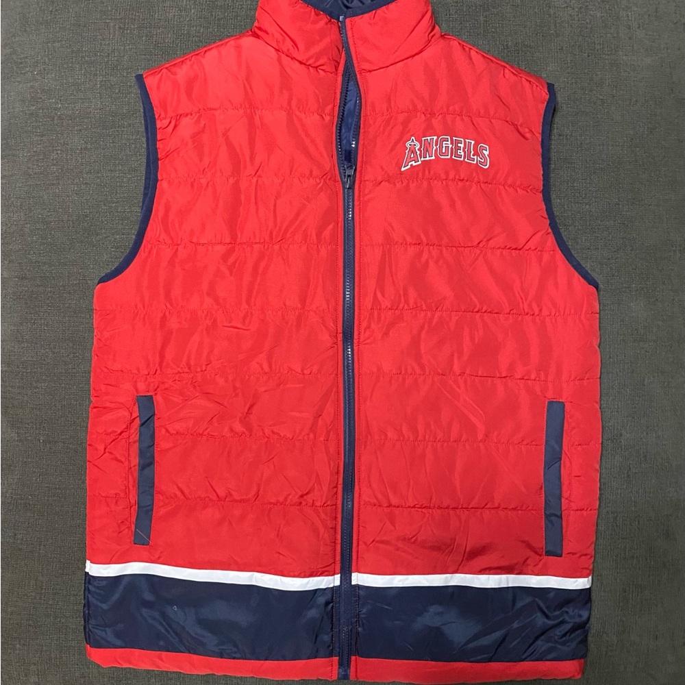 CA LA Angels MLB Promotional puffer Vest Sz XL Nitto